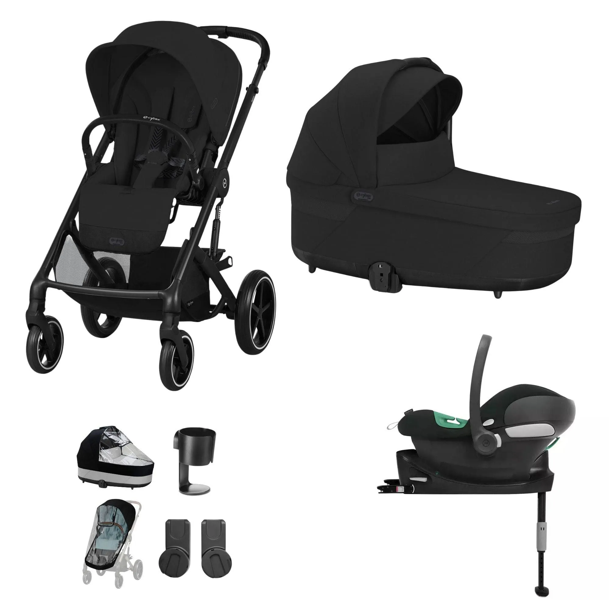 Cybex Balios S Lux Comfort Bundle in Black/Moon Black