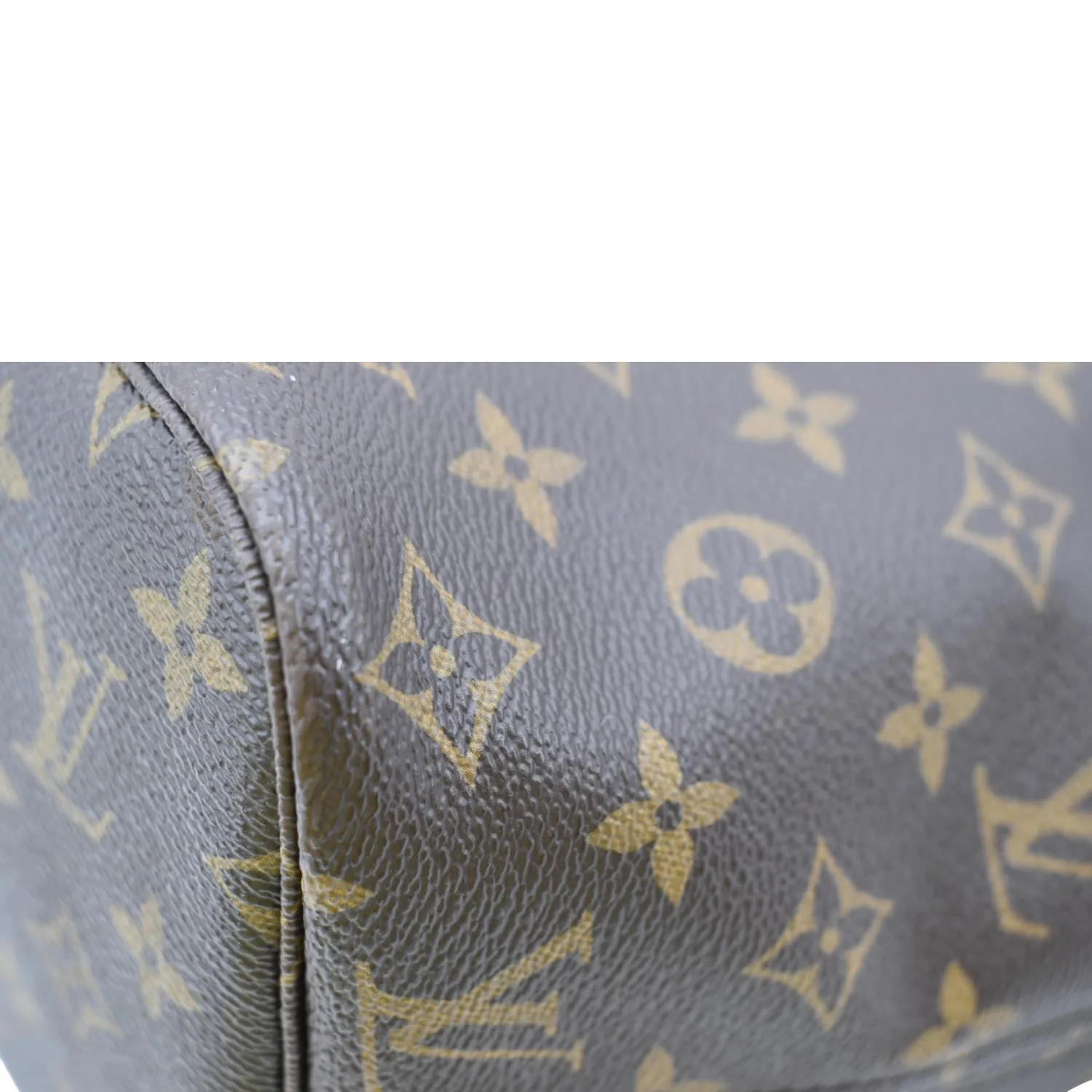 LOUIS VUITTON Neverfull MM Monogram Canvas Shoulder Bag Brown