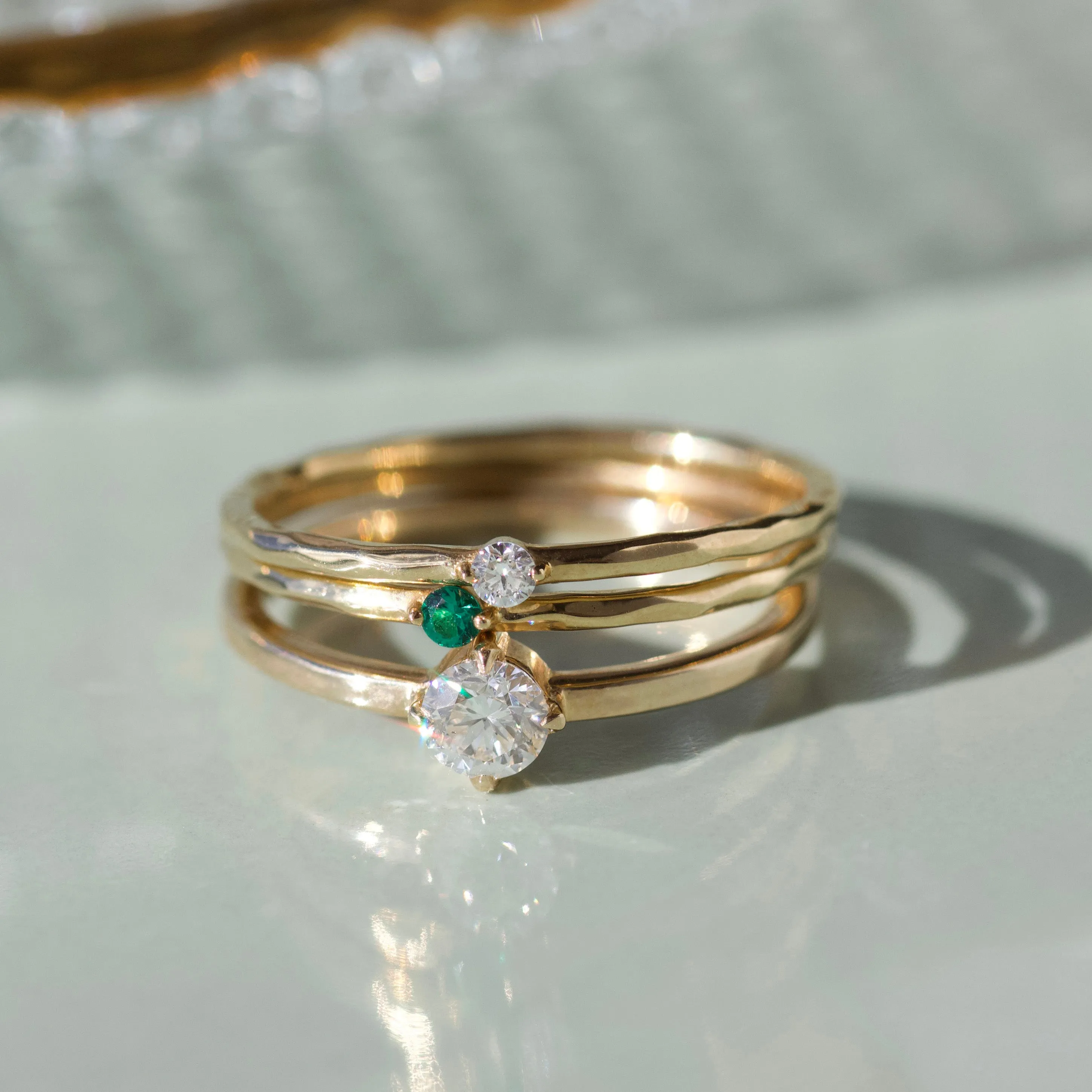 Romilly Emerald Stacking Ring